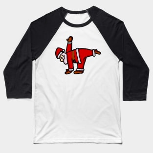 Santa Claus Doing Yoga Baseball T-Shirt